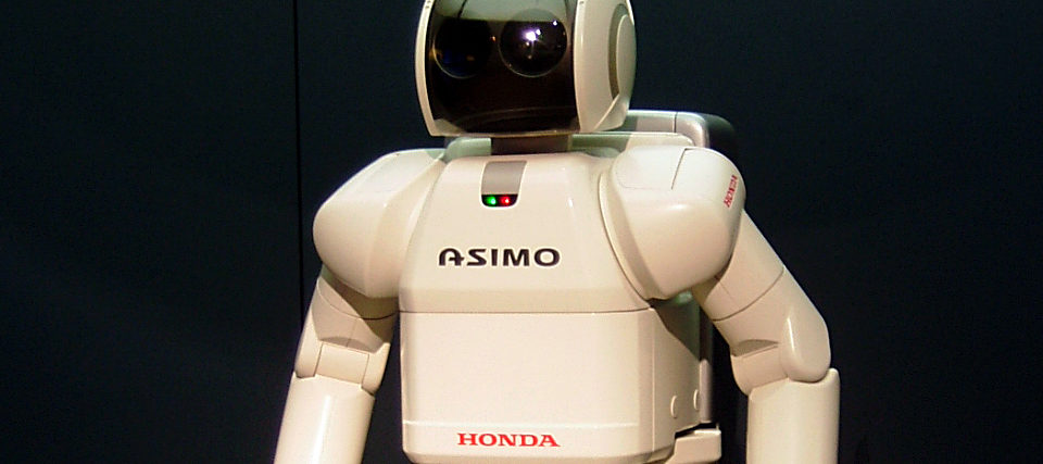 ASIMO, an acronym for Advanced Step in Innovative MObility, is a humanoid robot designed and developed by Honda. Introduced on 21 October 2000, ASIMO was designed to be a multi-functional mobile assistant.