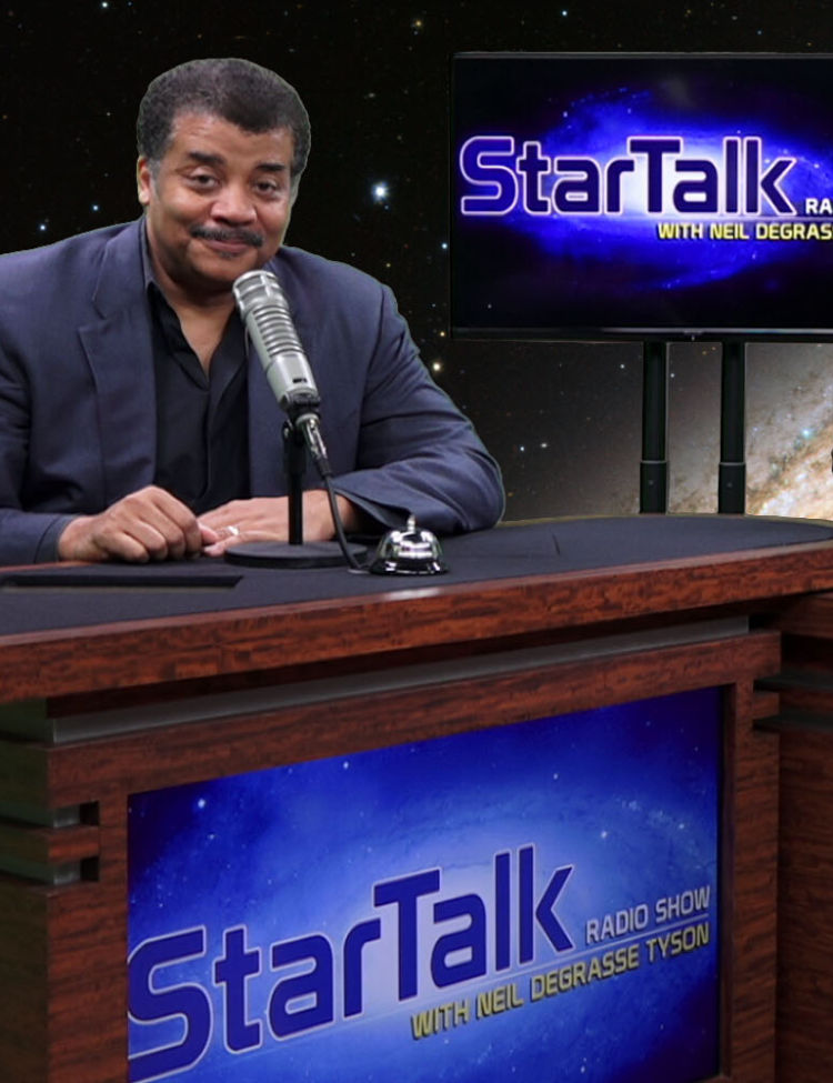 Ben Ratner’s photo of Neil deGrasse Tyson and Chuck Nice in our new studio.