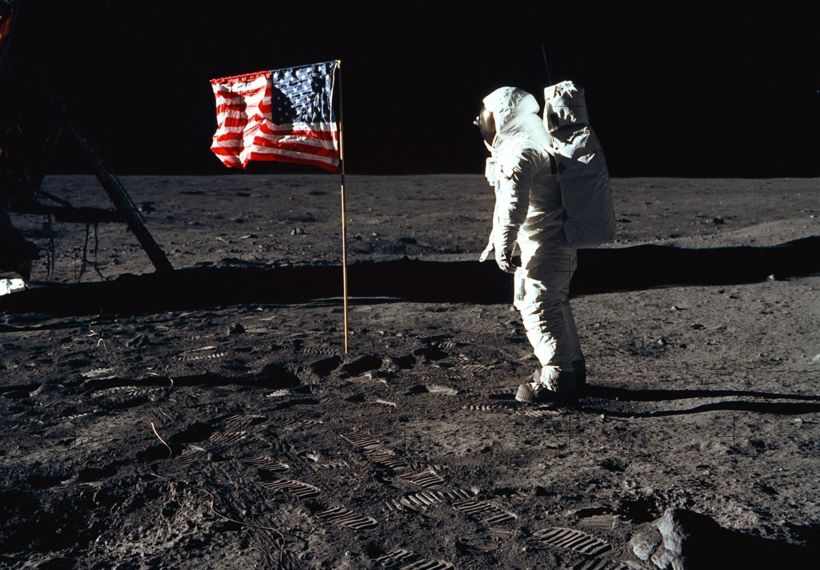 Neil Armstrong's photo of Buzz Aldrin on the moon, July 20, 1969. Credit: NASA.