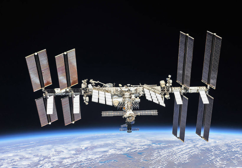 NASA photo of the International Space Station, photographed in October 2018.
