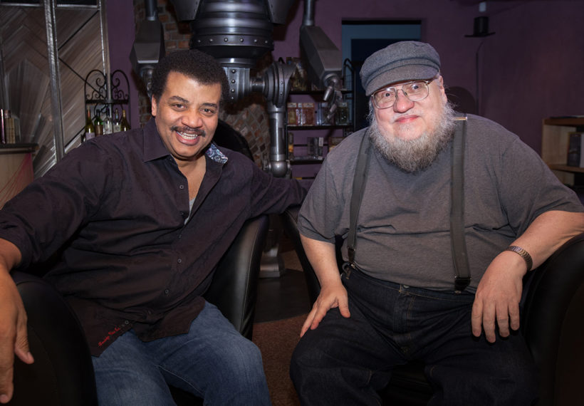 Brandon Royal’s photo of Neil deGrasse Tyson and George R.R. Martin.