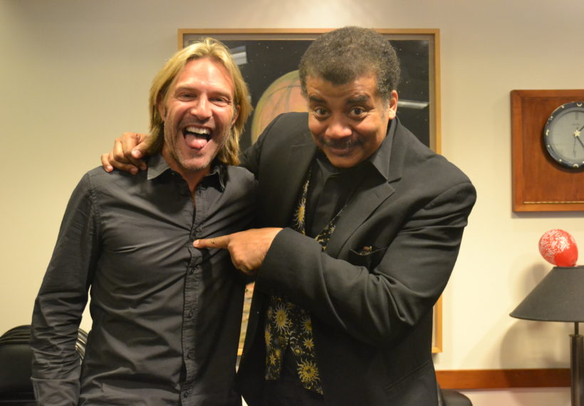Stacey Severn’s Photo of Eric Whitacre and Neil deGrasse Tyson, taken before the COVID-19 pandemic.